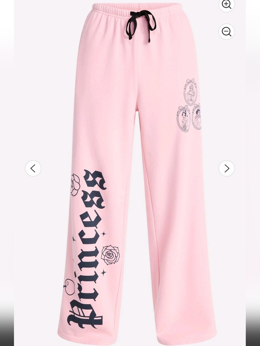 Disney Princess, Graphic Drawstring Women/Jr's Joggers, Pink, NWT, Various Sizes - Picture 5 of 7